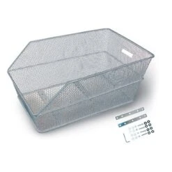 Basil Kurv Til Bagagebærer CENTO 45x30x20 Cm Sølv