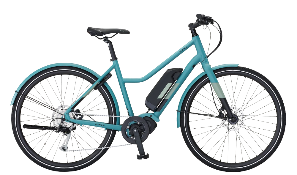 E-Fly PACE El Damecykel Med Centermotor - 9 Gear - Mat Grøn