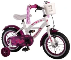 Volare Heart Cruiser Pigecykel 12" Hvid/Pink
