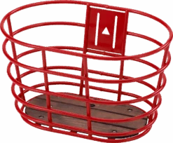 28" Rød Norden Kurv Med Træbund