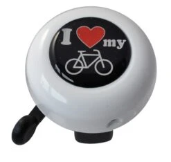Trill Bell Ringeklokke I Love My Bike Hvid